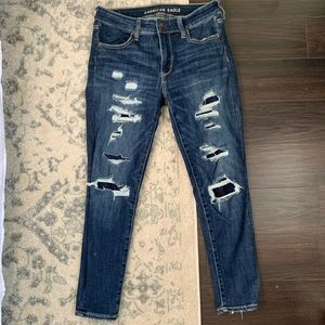 American eagle distressed jeggings